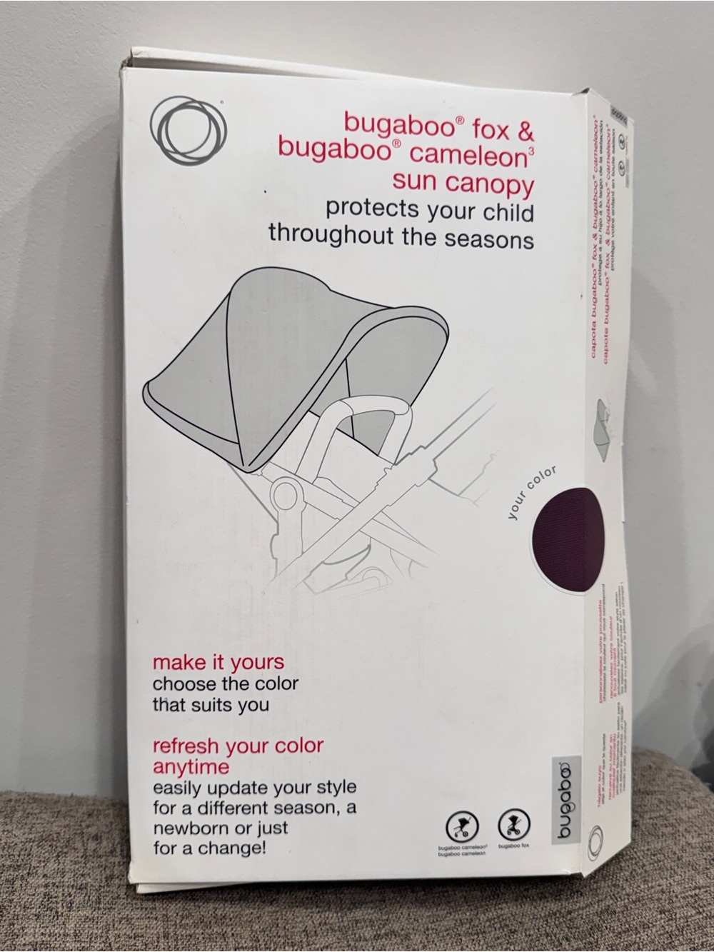 Bugaboo Sun Canopy for Fox & Cameleon3 - Burgundy